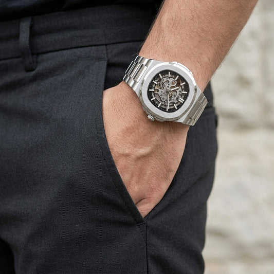 Saint Swiss Phantom – men's watch worn on wrist