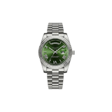 Steel / Green Dial
