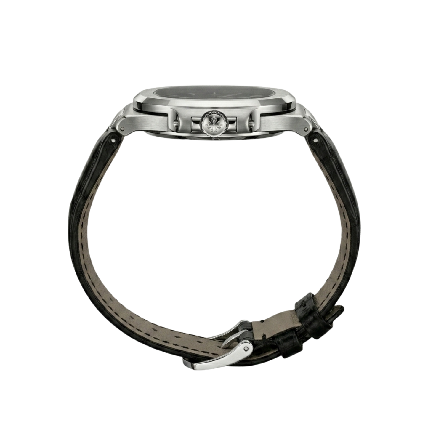 Saint Swiss Noir – men's watch wrist shot