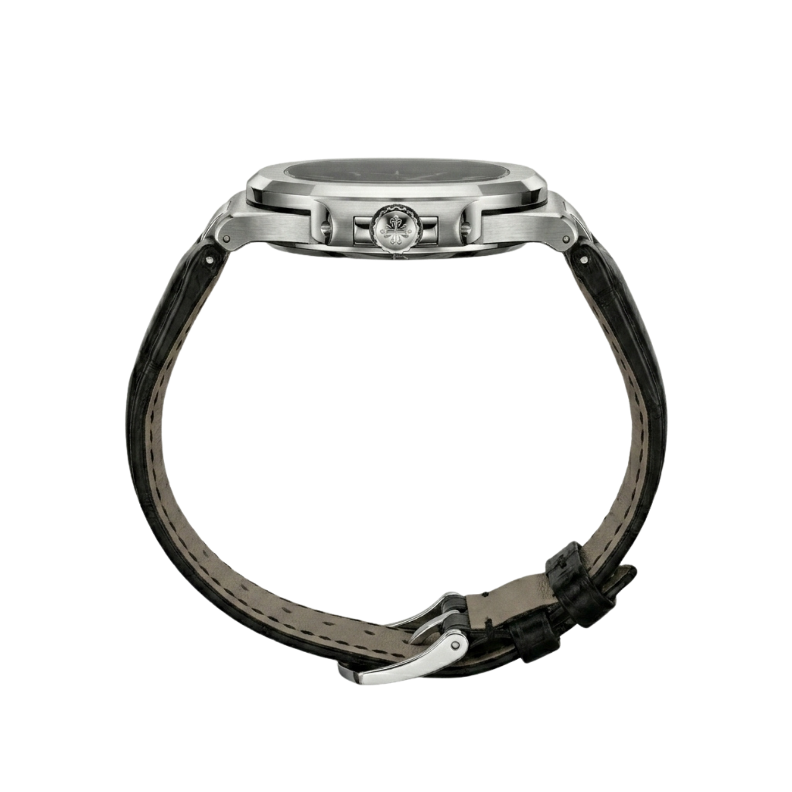 Saint Swiss Noir – men's watch wrist shot