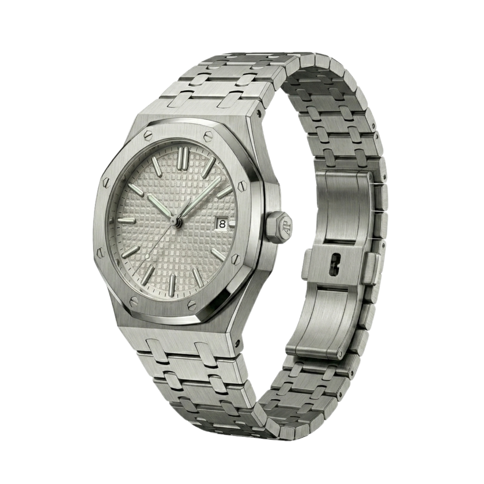 Saint Swiss Riviera – luxury men's steel watch on wrist