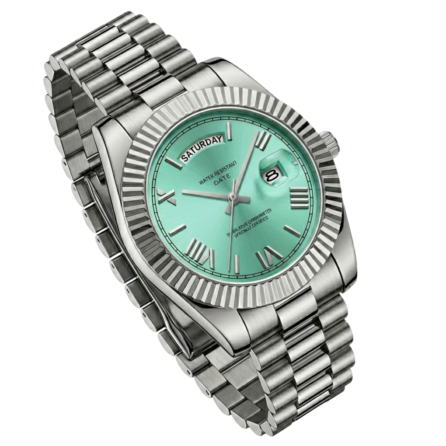 Saint Swiss President – luxury men's dress watch on wrist