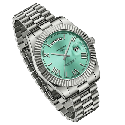 Saint Swiss President – luxury men's dress watch on wrist