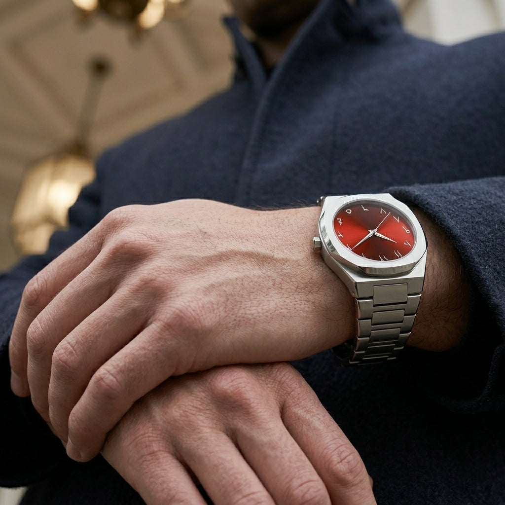 Saint Swiss Ksar – men's watch lifestyle close-up