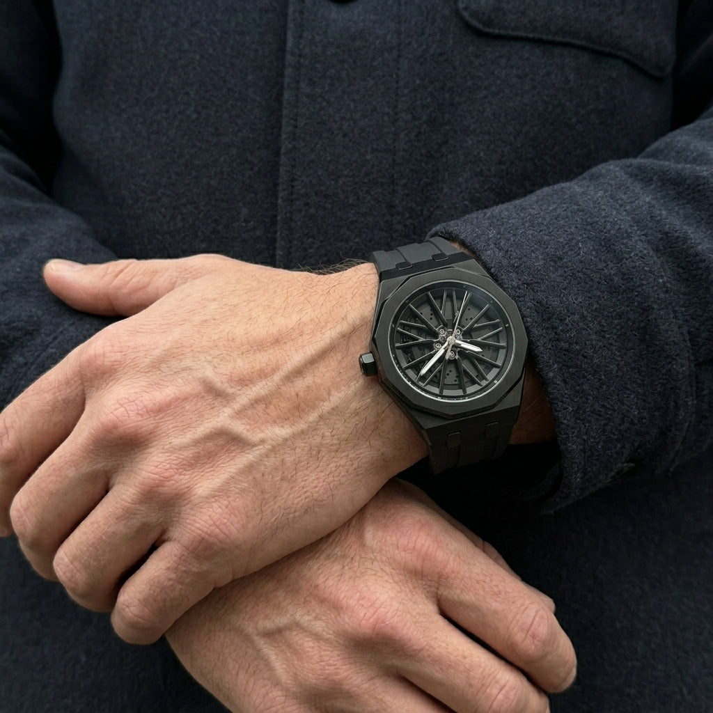 Saint Swiss Circuit Stealth – blacked-out men's watch