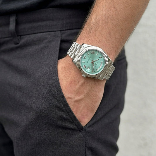 Saint Swiss President – men's dress watch on wrist